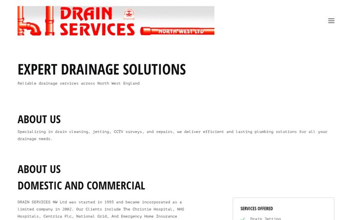 Screenshot του drainageservicesmanchester.co.uk