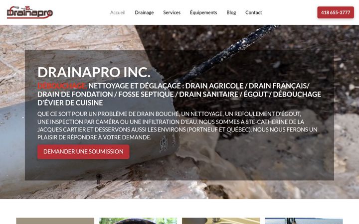 Screenshot of drainapro.com