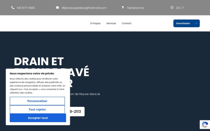 Screenshot of drainetfissurepavesuperieur.com