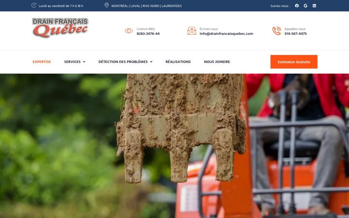 Captura de pantalla de drainfrancaisquebec.ca