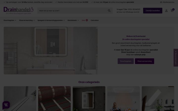 Captura de pantalla de drainhandel.nl