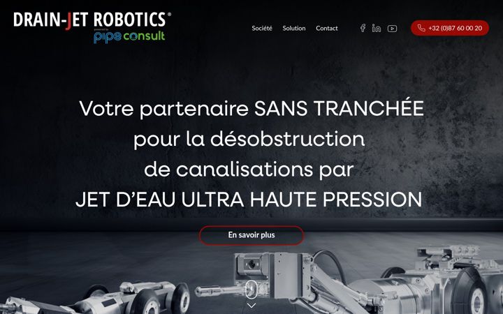 Screenshot di drainjet-robotics.be