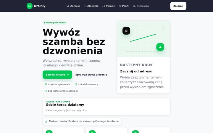 Screenshot ta' drainly.pl