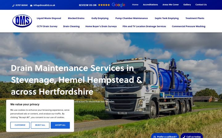 Screenshot του drainmaintenanceservices.co.uk