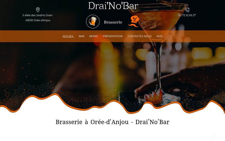 Screenshot of drainobar-brasserie.fr