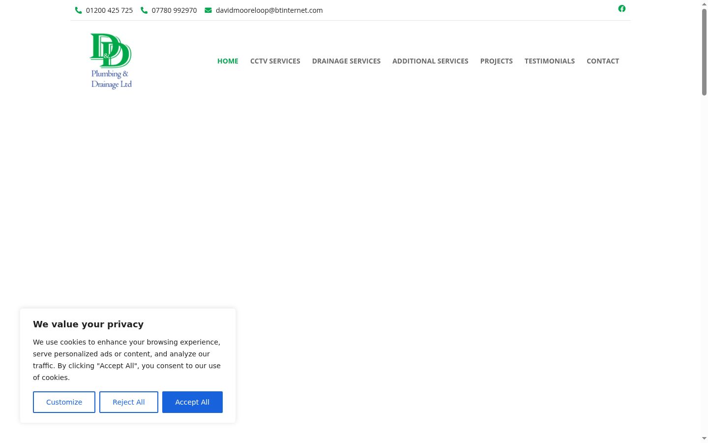 Snimka zaslona bannera za privolu prikazanog prije bilo kakve interakcije