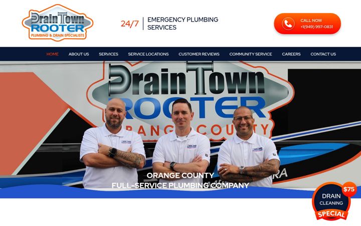 Screenshot of draintownrooter.com