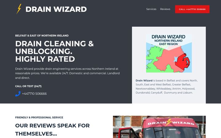 Screenshot of drainwizard.com