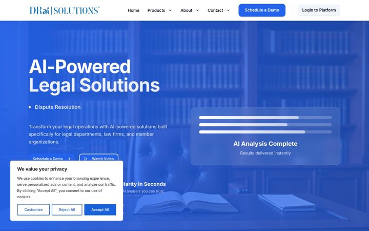 Screenshot of draisolutions.ai