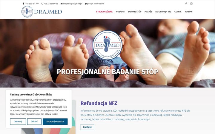 Screenshot ta' drajmed.pl