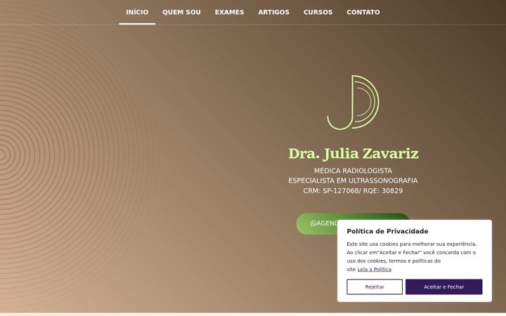 Capture d'écran de drajuliazavariz.com.br
