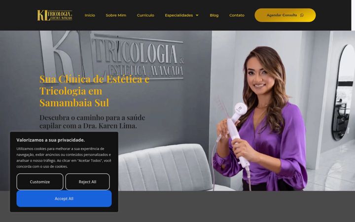 Ekrānuzņēmums no drakarenlimatricologista.com.br