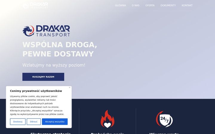 Screenshot ta' drakartransport.pl