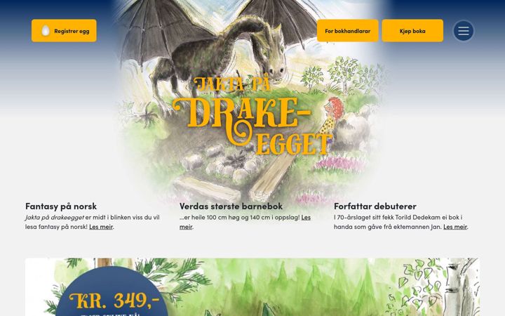Skærmbillede af drakeegget.no