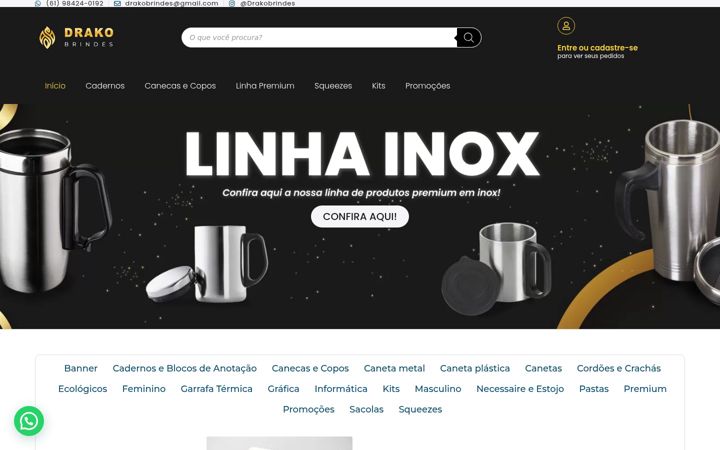 Ekrānuzņēmums no drakobrindes.com.br