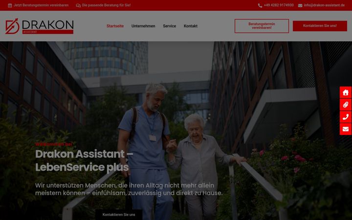 Screenshot of drakon-assistant.de