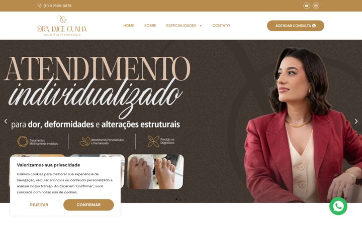 Ekrānuzņēmums no dralaicecunha.com.br