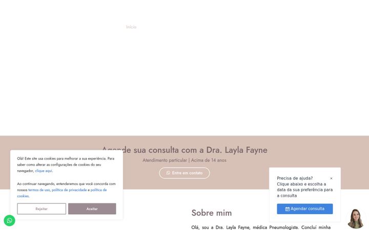 Screenshot stránky dralaylafaynepneumologista.com.br