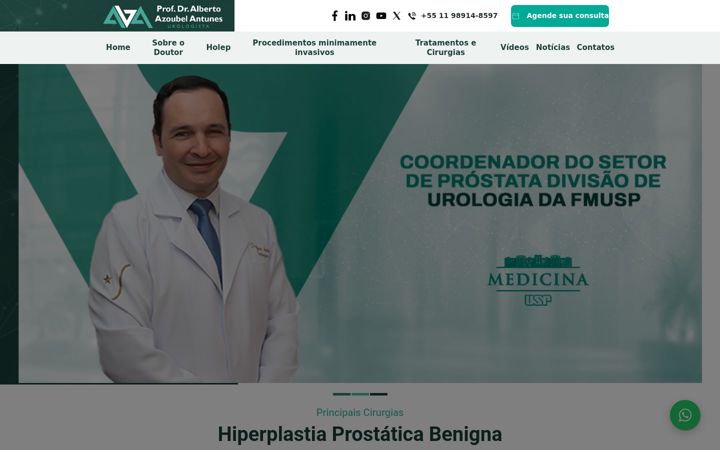 Screenshot stránky dralbertoantunes.com.br