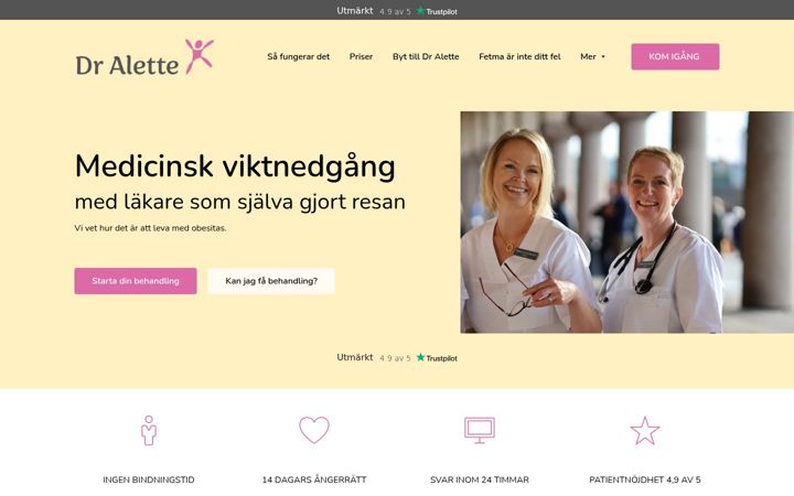 Screenshot ta' dralette.se