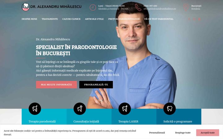 Screenshot of dralexandrumihailescu.ro