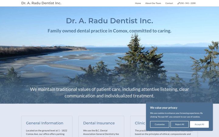 Screenshot of dralexradu.com