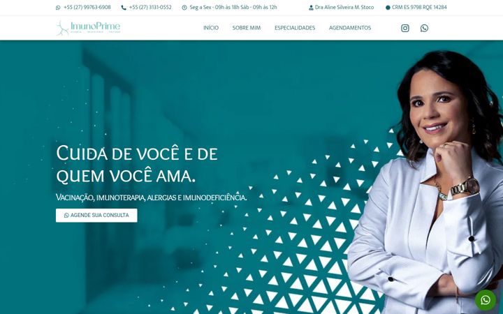 Screenshot stránky dralinestoco.com.br