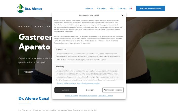 Screenshot of dralonsolaura.com