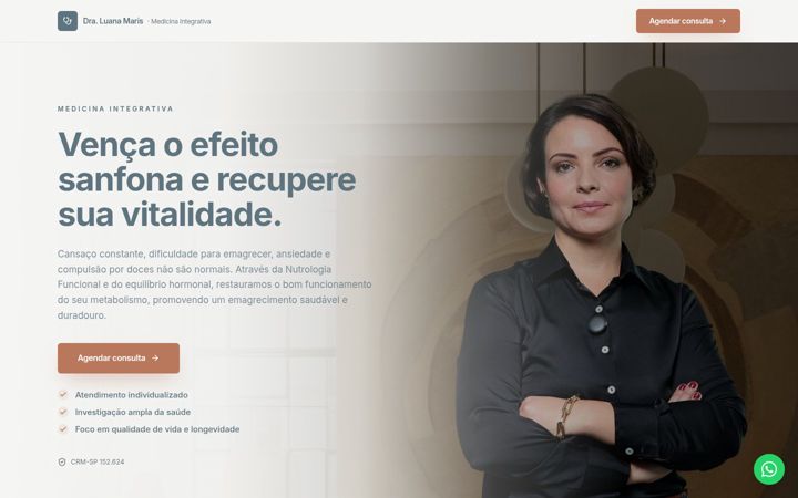 Screenshot stránky draluanamaris.com.br