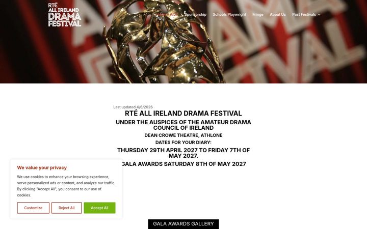 Screenshot ta' dramafestival.ie