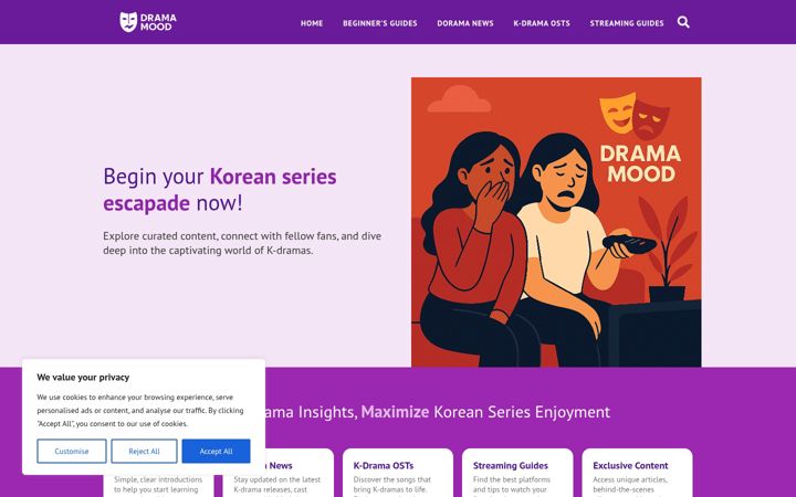 Screenshot of dramamood.com