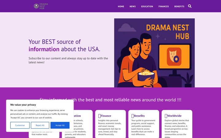 Screenshot of dramanesthub.com