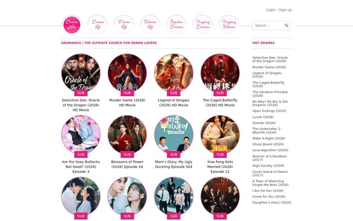 Screenshot of dramanice.cyou
