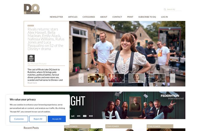 Screenshot of dramaquarterly.com
