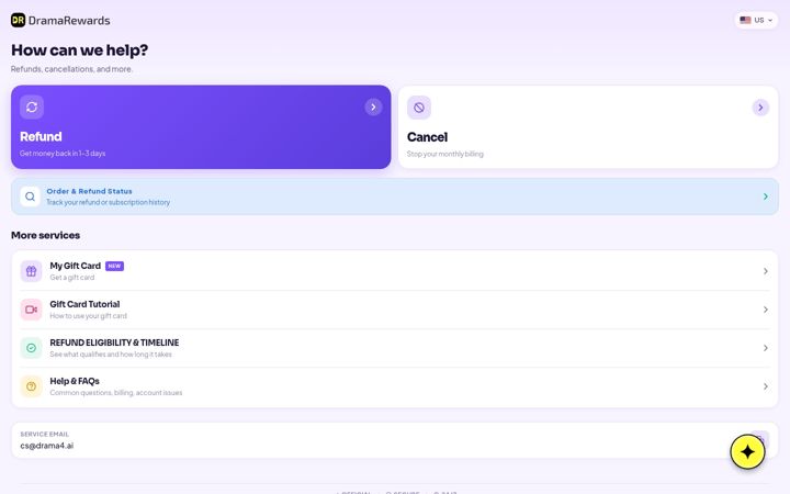 Screenshot of dramarewards.com
