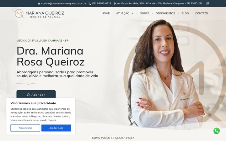 Screenshot von dramarianarosaqueiroz.com.br