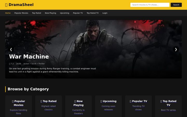 Screenshot of dramasheel.com