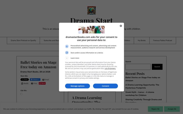 Screenshot of dramastartbooks.com