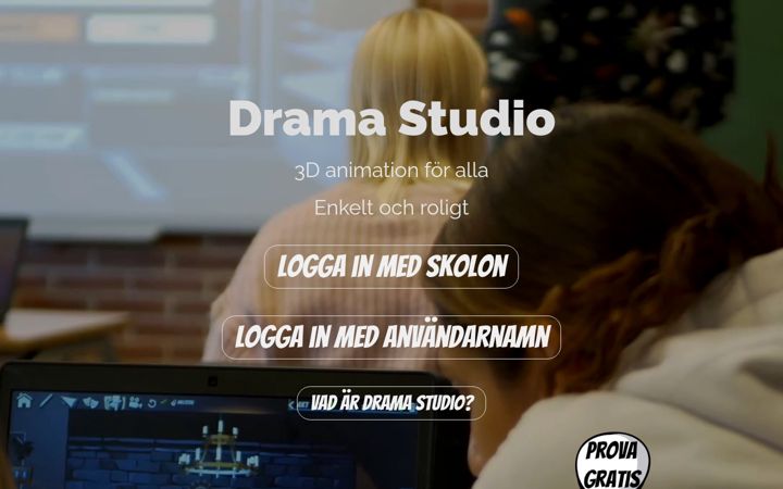 Captură de ecran a dramastudio.se