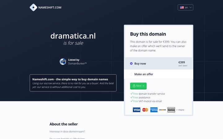 Captura de pantalla de dramatica.nl