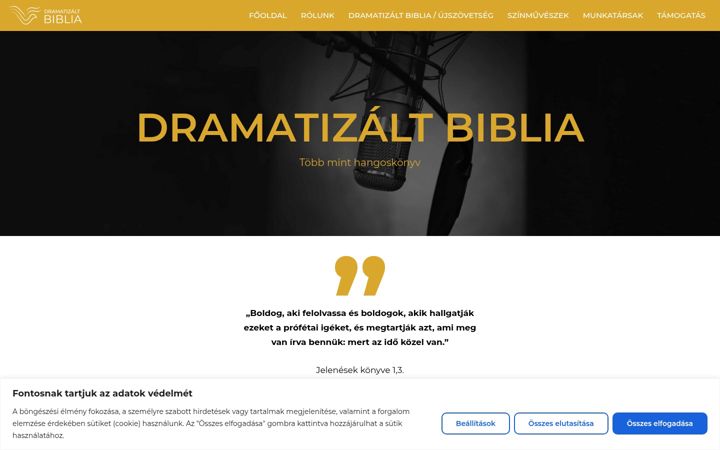 Ekrānuzņēmums no dramatizaltbiblia.hu