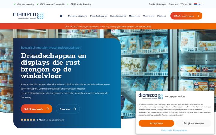 Captura de pantalla de drameco.nl