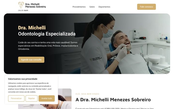Screenshot von dramichelliodontologia.com.br