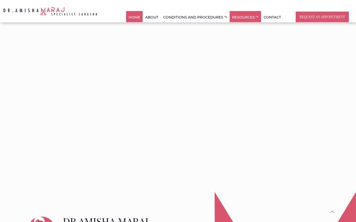 Screenshot stránky dramishamaraj.co.za