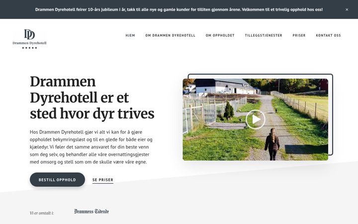 Skærmbillede af drammendyrehotell.no