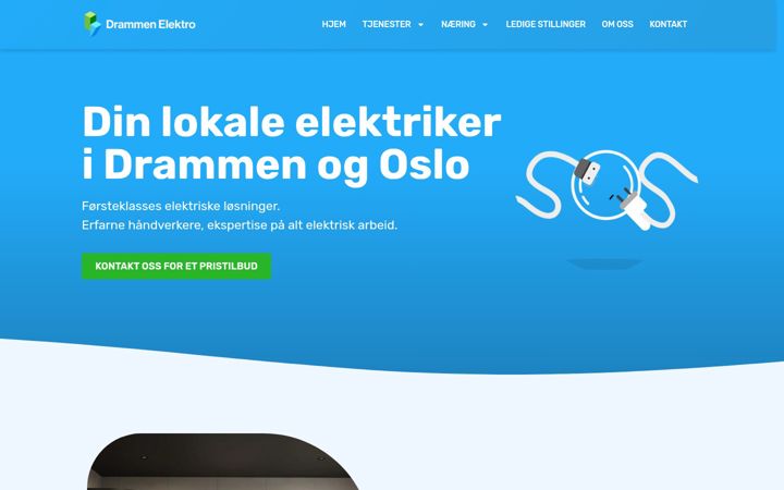 Screenshot of drammenel.no