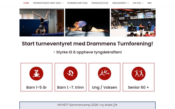 Skærmbillede af drammenturn.no