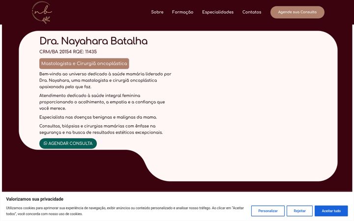 Screenshot von dranayaharabatalha.com.br