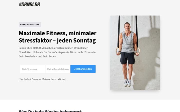Screenshot of dranbleiber.com