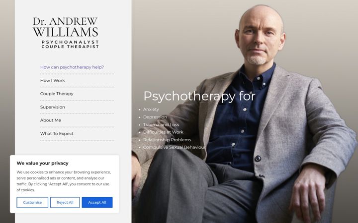 Screenshot of drandrewwilliams.com